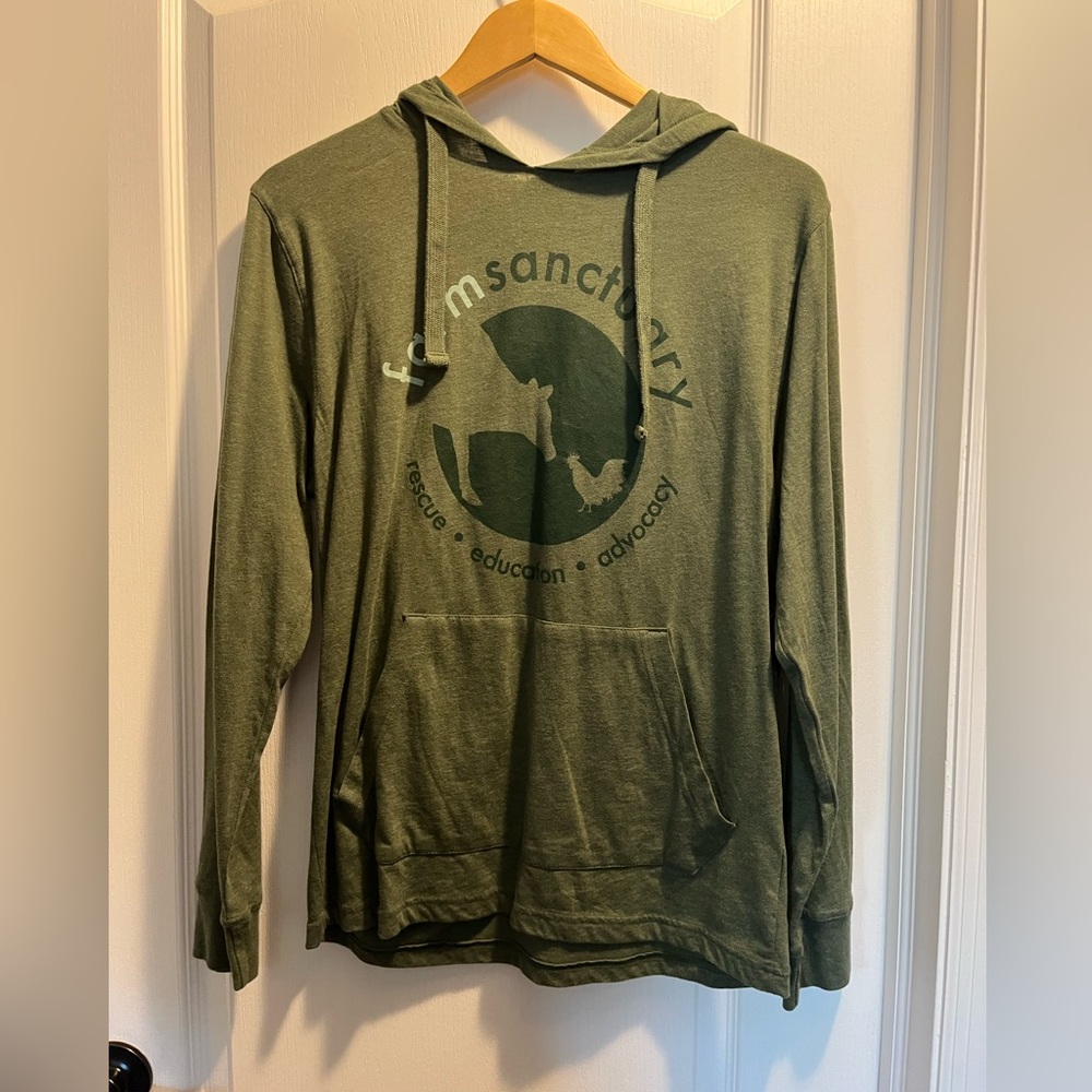 Farm Sanctuary long sleeve hooded T-shirt